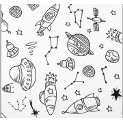 Coton à colorier "Dans l'espace"