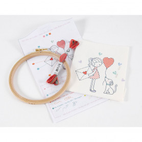 Kit de broderie "La lettre d'amour"