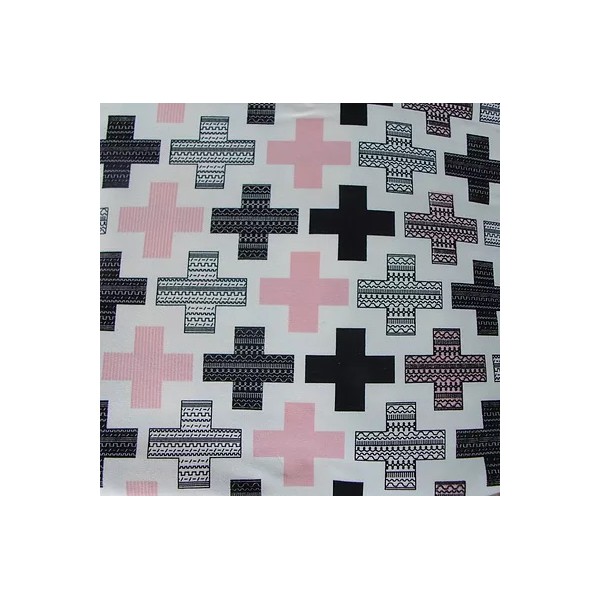 Sweat bouclettes Croix roses Sweat bouclettes Croix roses