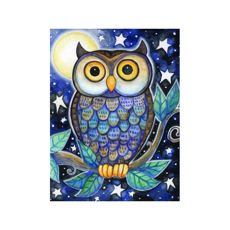 Kit de broderie diamant - Hibou