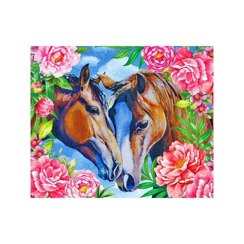 Kit de broderie diamant - Chevaux