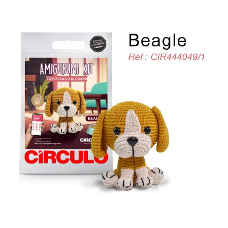 KIT AMIGURUMI CHIEN BEAGLE