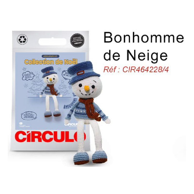 KIT AMIGURUMI BONHOMME DE NEIGE
