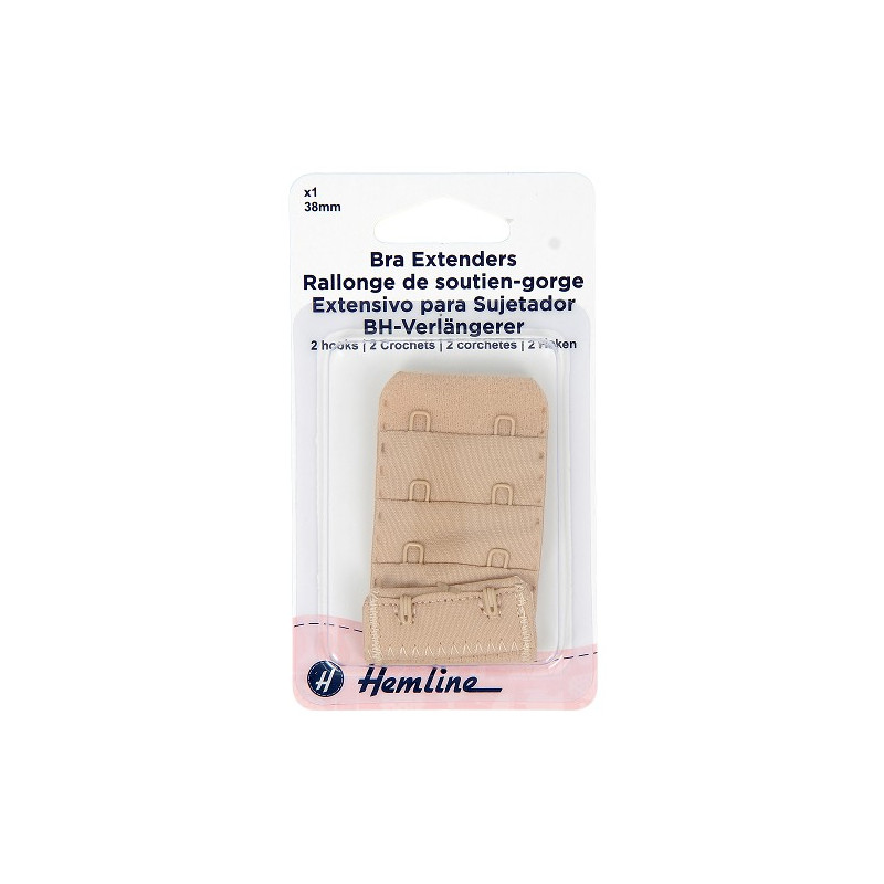 Rallonge attache soutien-gorge - 38 mm - 2 crochets