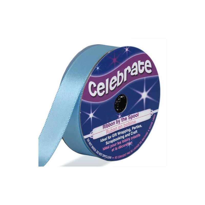 Ruban satin - Bleu ciel -13mm