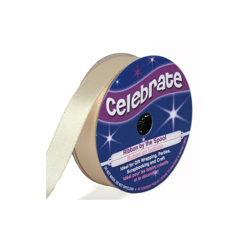 Ruban satin - Ecru -13mm