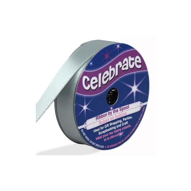 Ruban satin - Gris -13mm