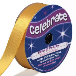 Ruban satin - Jaune -13mm