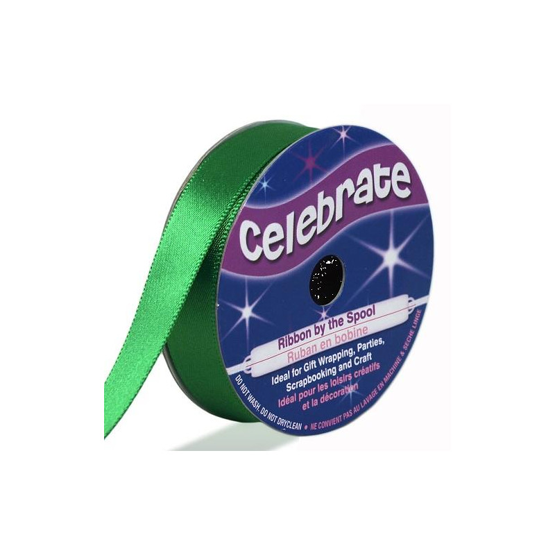 Ruban satin - Vert -13mm