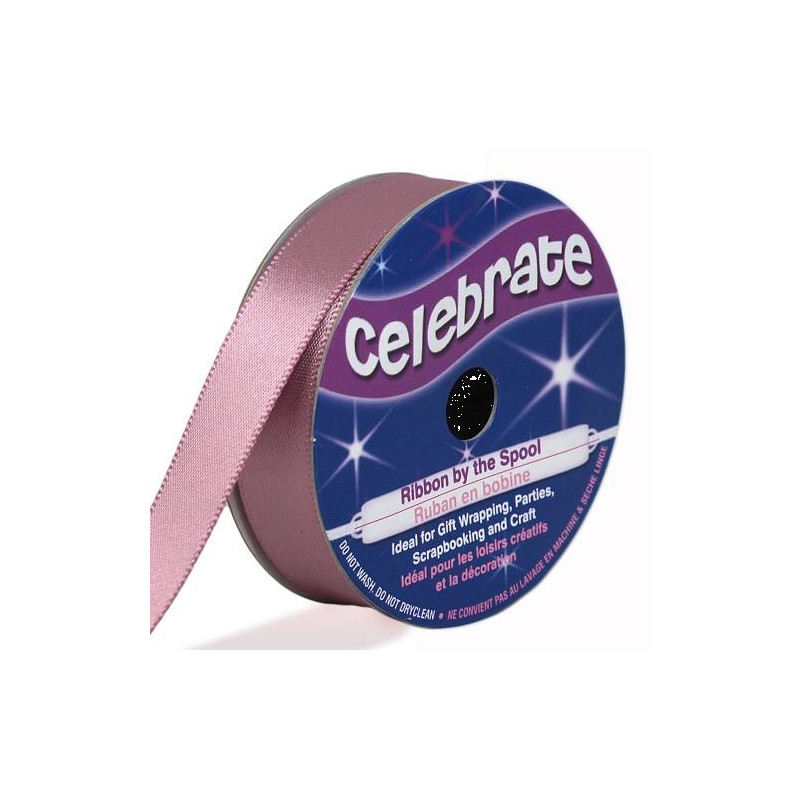 Ruban satin - Vieux rose -13mm