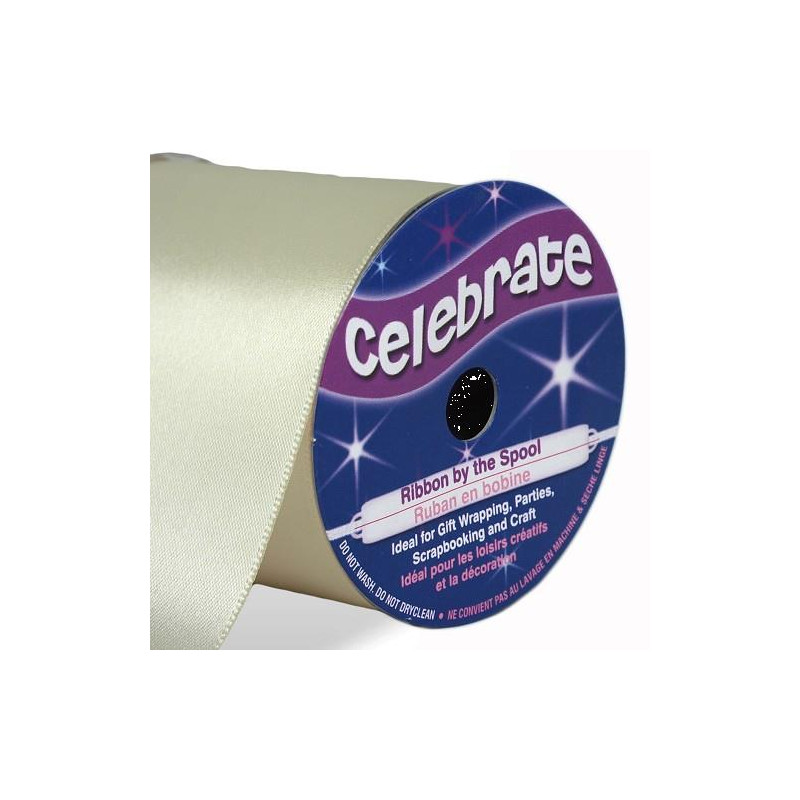 Ruban satin - Ecru -50mm