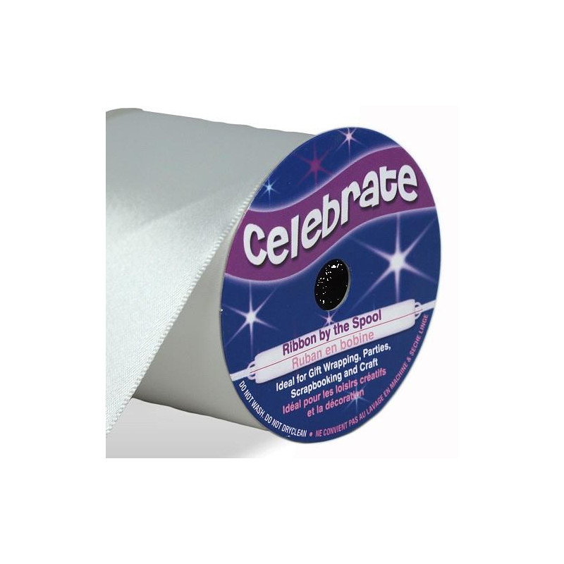 Ruban satin - Blanc -50mm