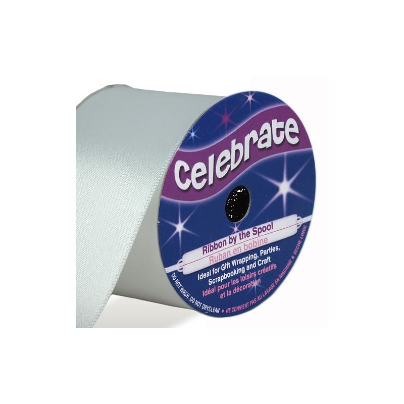 Ruban satin - Blanc -38mm