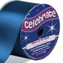 Ruban satin - Bleu -38mm