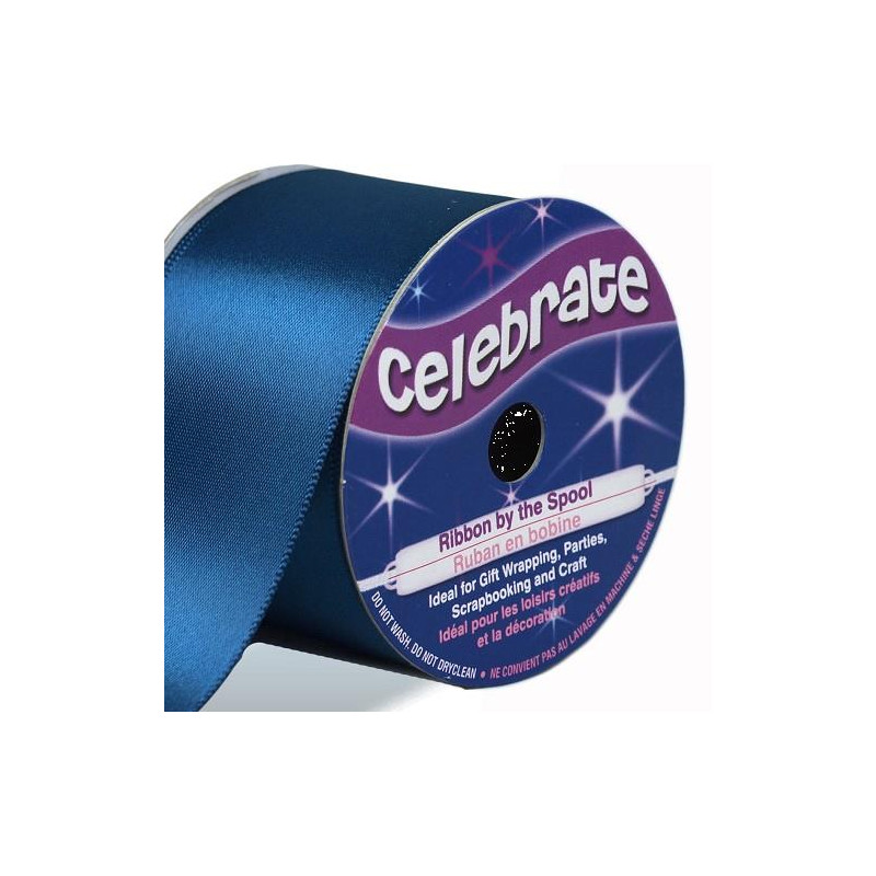 Ruban satin - Bleu -38mm