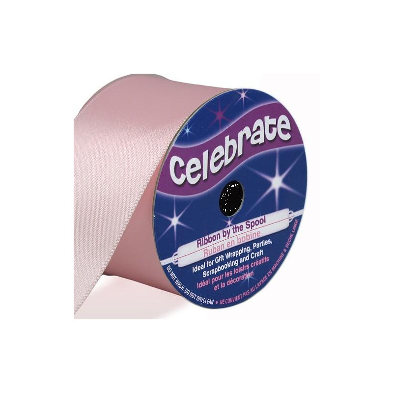 Ruban satin - Rose -38mm