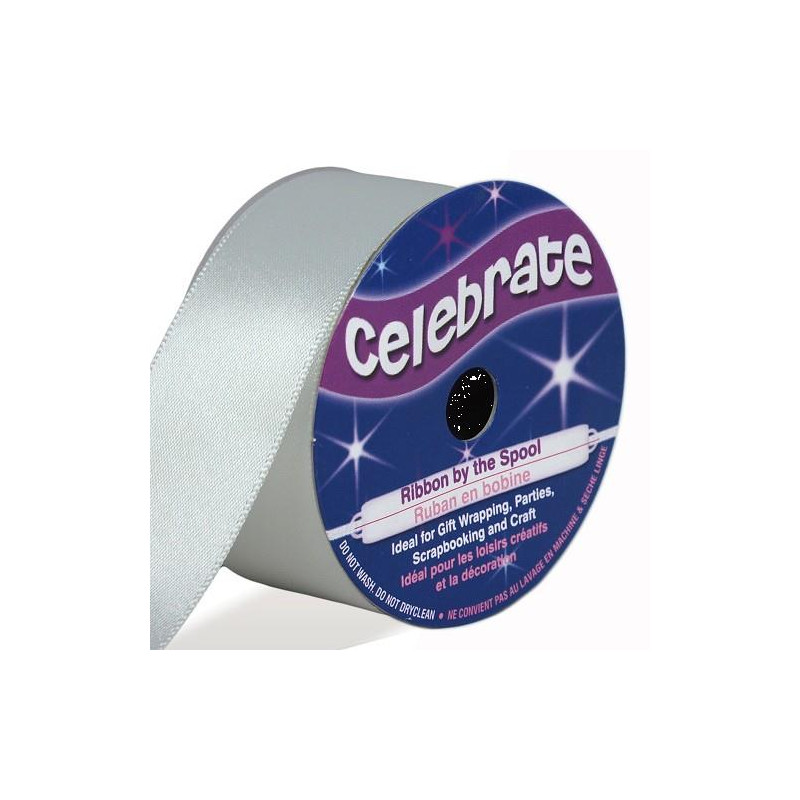 Ruban satin - Blanc -25mm