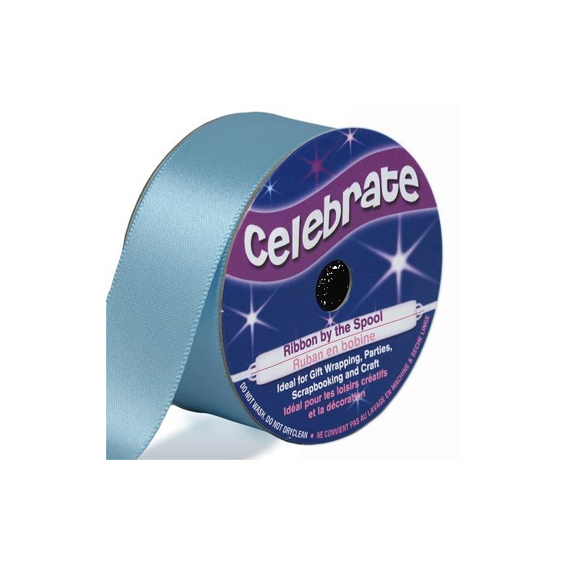 Ruban satin - Bleu ciel -25mm