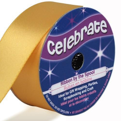 Ruban satin - Jaune -25mm