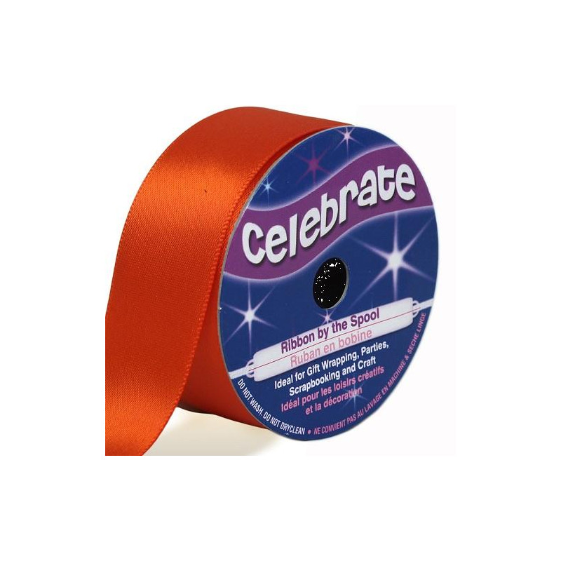 Ruban satin - Orange -25mm