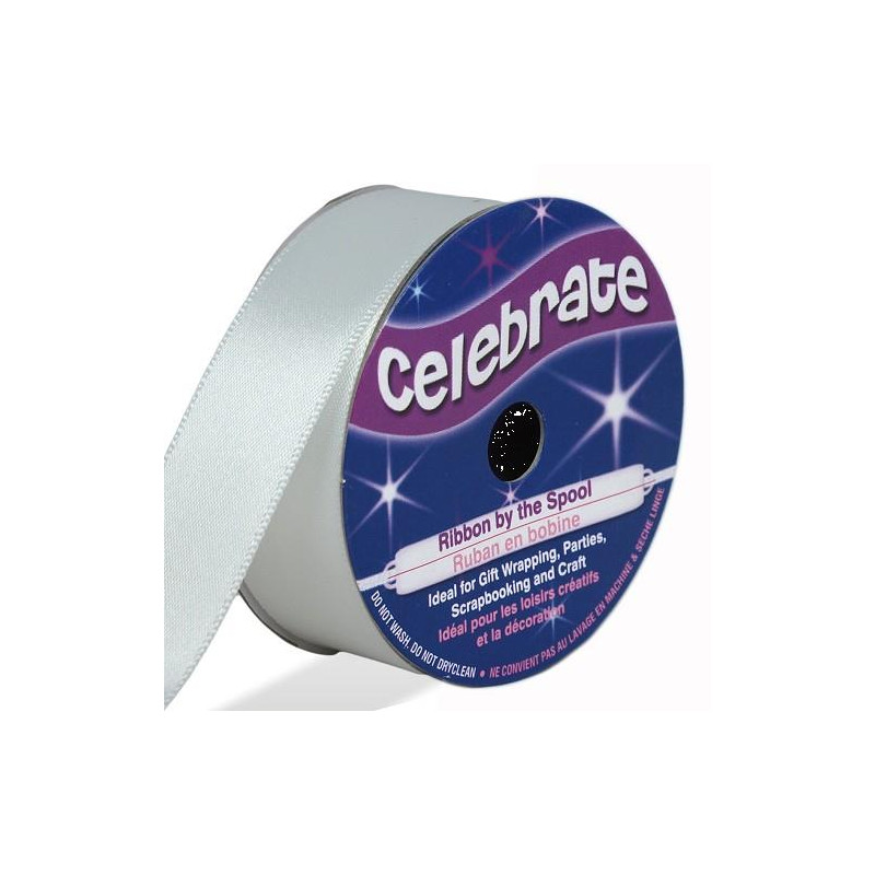 Ruban satin - Blanc -25mm