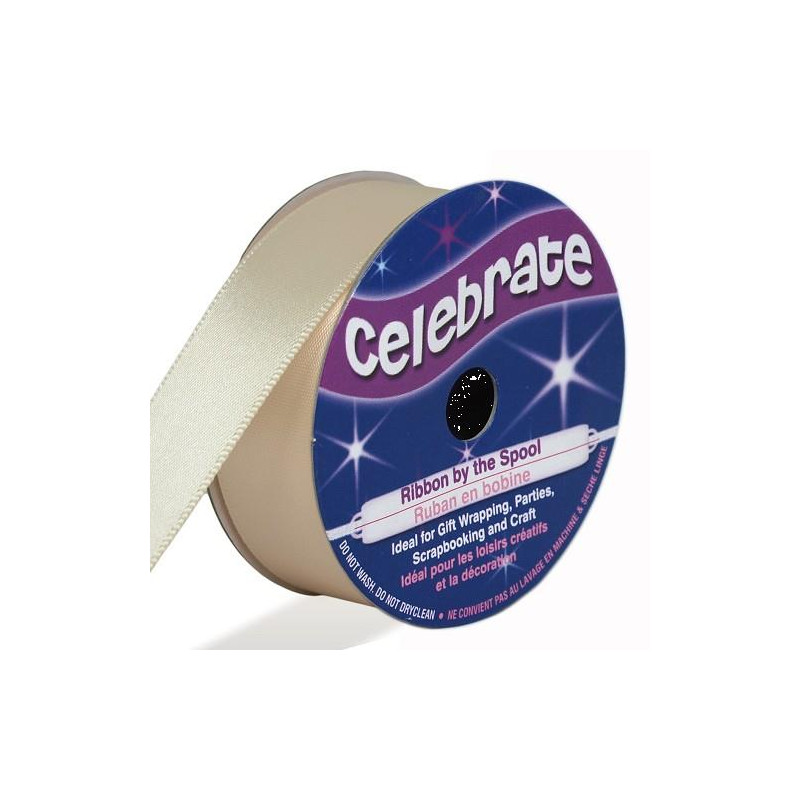 Ruban satin - Ecru -25mm