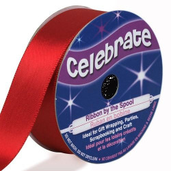 Ruban satin - Rouge -25mm