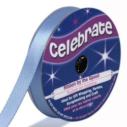 Ruban satin - Bleu -9mm