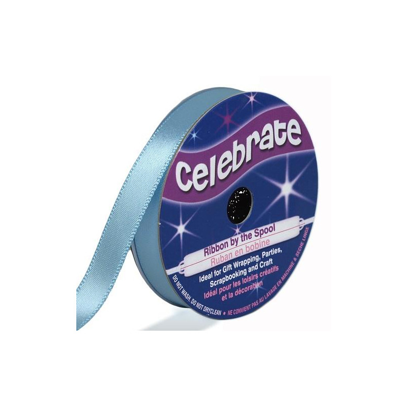 Ruban satin - Bleu ciel -9mm