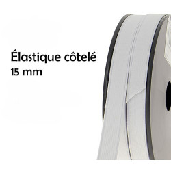 Élastique côtelé - 15mm