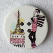 Bouton bois 30 mm