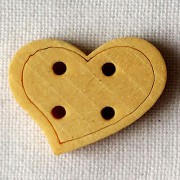 Bouton bois Cœur