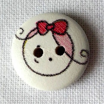 Bouton bois Fillette