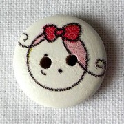 Bouton bois Fillette