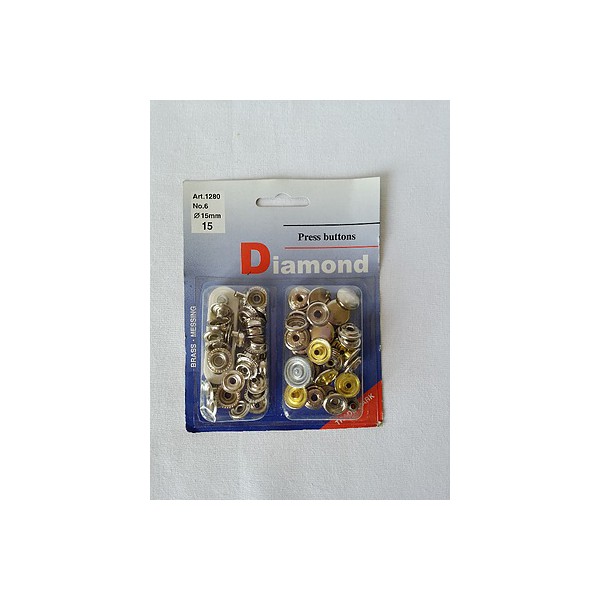 Boutons pression 15mm argent Boutons pression 15mm argent