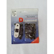 Boutons pression 15mm noir