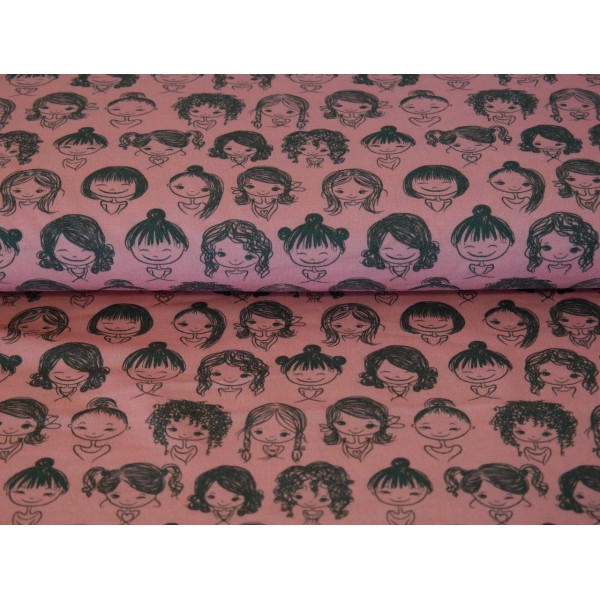 Jersey Stenzo " Fillettes" rose Jersey Stenzo " Fillettes" rose